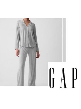 GAP Softest Modal Women's XL Soft Gray Pajama Set NWT